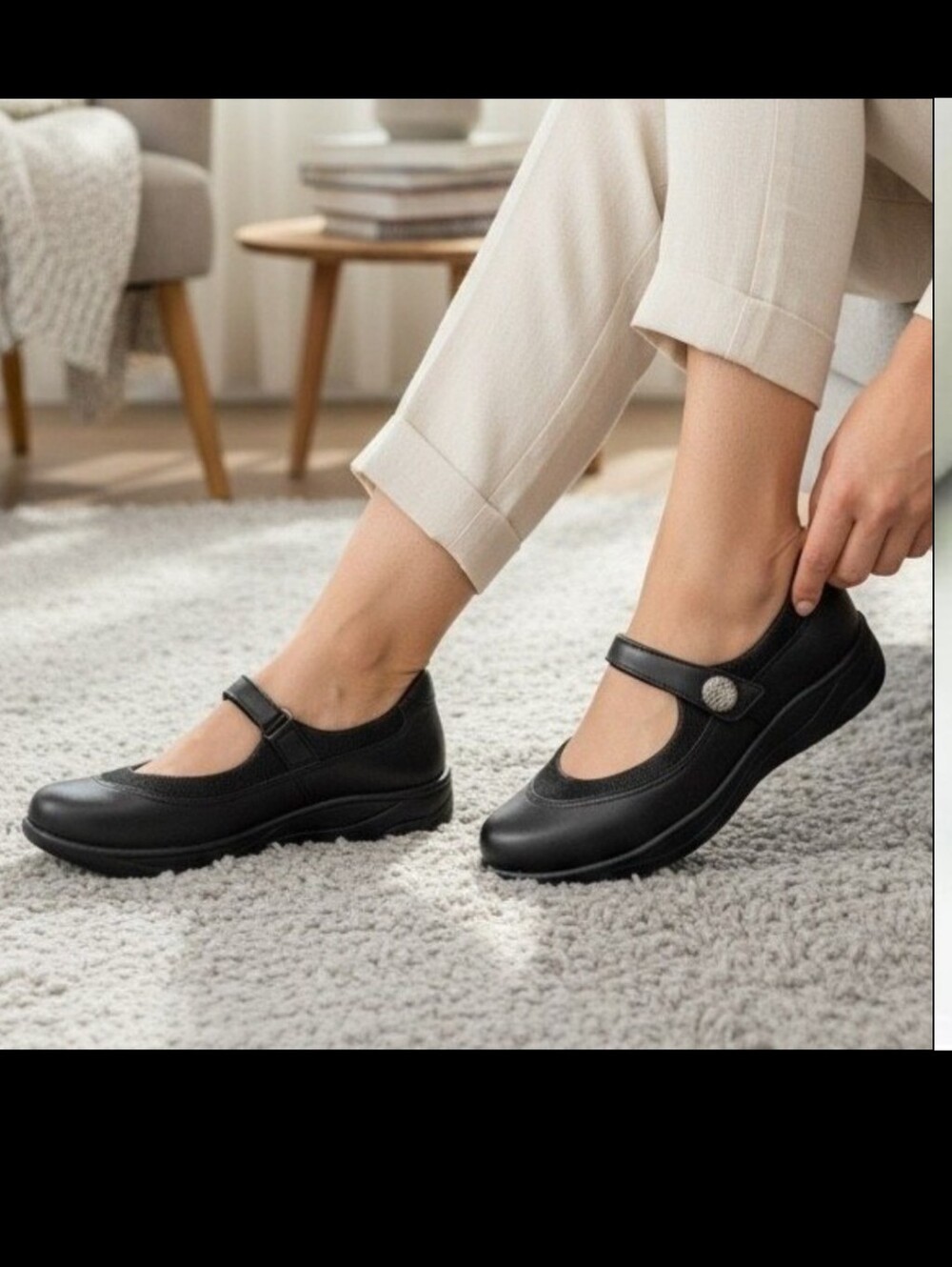 SAS Black Mary Jane Comfort Loafers